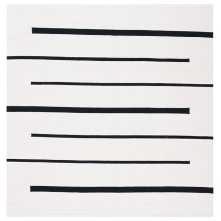 Safavieh 4 x 4 ft. Montauk Hand Woven Square Area Rug Ivory & Black MTK311A-4SQ